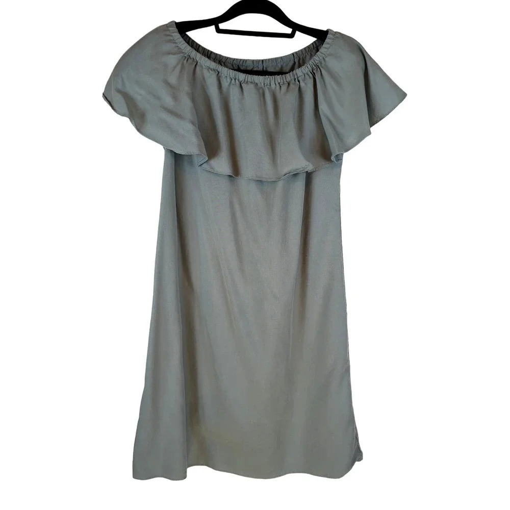 Soft Surroundings Green Ruffle top dress Size Medium